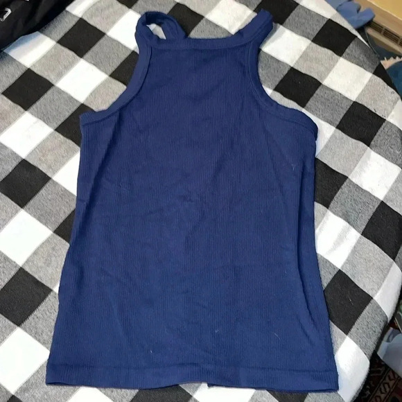 Suzette lace back top ONE SIZE navy - Picture 1 of 2